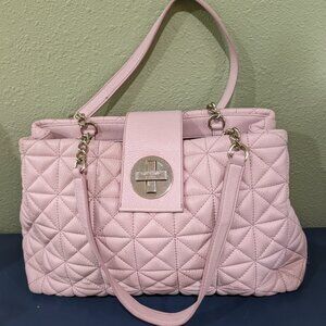Kate Spade New York Pink Leather Quilted Sholder Bag w/Chain Straps